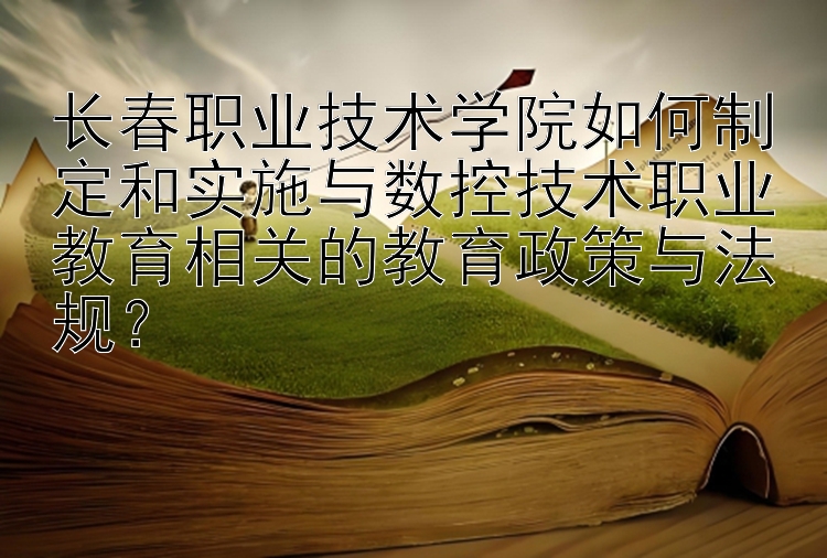 长春职业技术学院如何制定和实施与数控技术职业教育相关的教育政策与法规？