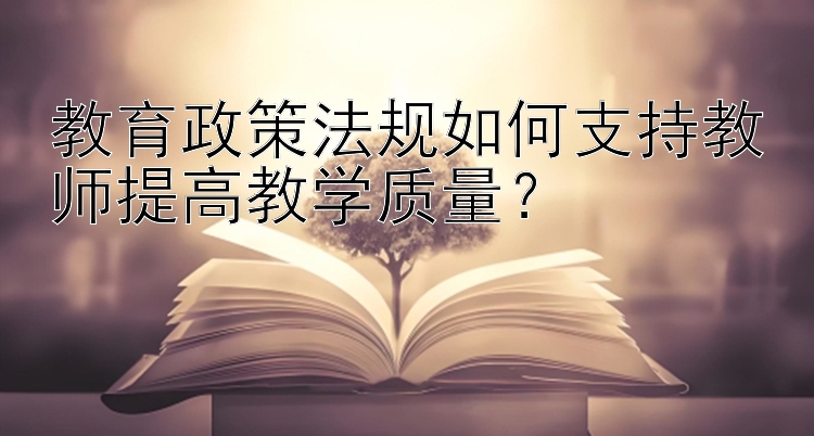 教育政策法规如何支持教师提高教学质量？