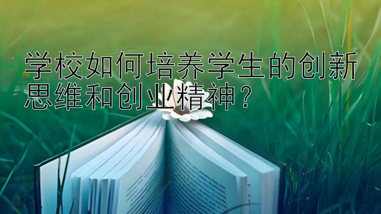 学校如何培养学生的创新思维和创业精神？