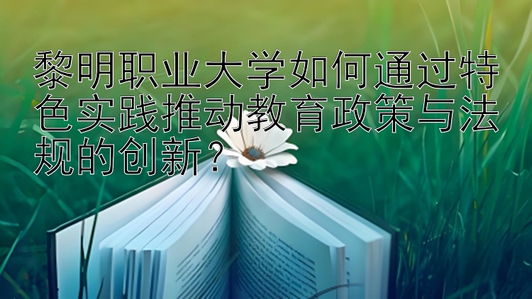 黎明职业大学如何通过特色实践推动教育政策与法规的创新？