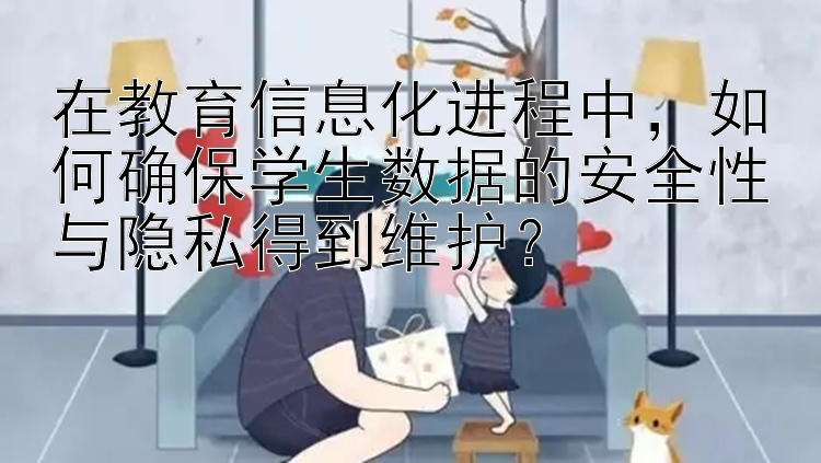 在教育信息化进程中，如何确保学生数据的安全性与隐私得到维护？