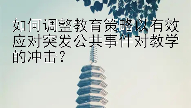 如何调整教育策略以有效应对突发公共事件对教学的冲击？