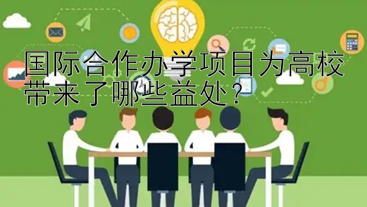 国际合作办学项目为高校带来了哪些益处？