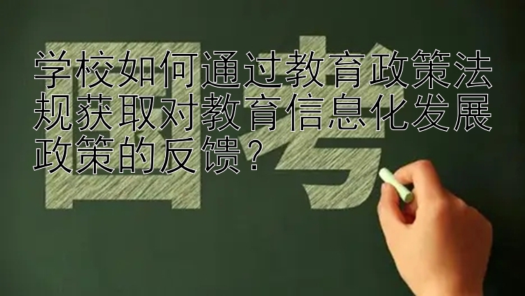 学校如何通过教育政策法规获取对教育信息化发展政策的反馈？