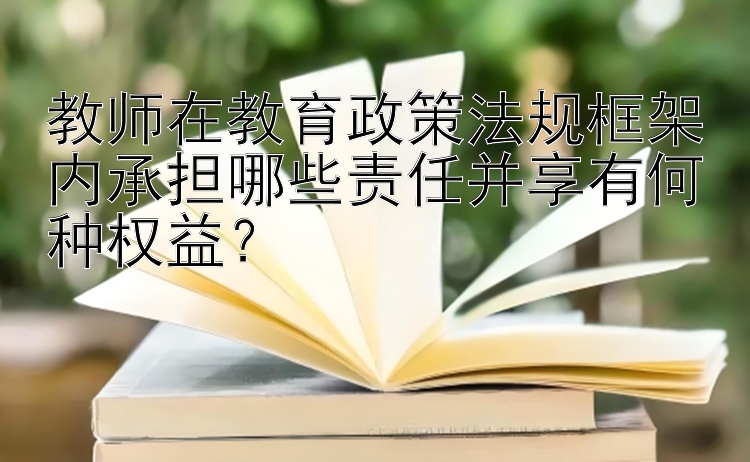 教师在教育政策法规框架内承担哪些责任并享有何种权益？