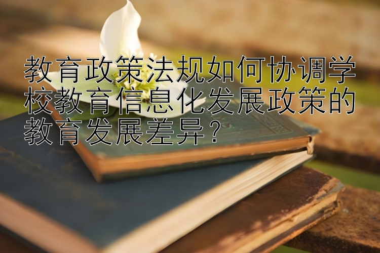 教育政策法规如何协调学校教育信息化发展政策的教育发展差异？